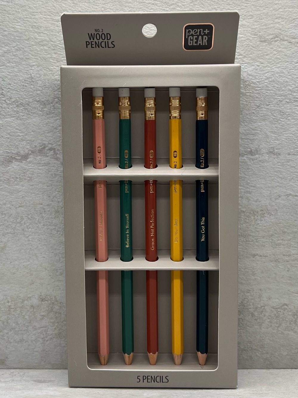 🎉 $5 Inspirational Wood Pencil Set with Motivational Quotes